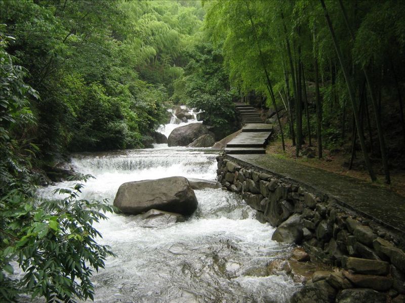 景点简介 白水涧风景区位于杭州市西郊的临安市境内,是离沪,宁,苏,锡